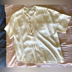 Vince Silk Blouse : Cream sz Large